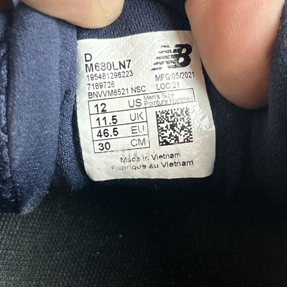 New Balance Mens M680LN7 Navy Running Walking Shoes Size 12 D Fresh Foam - Picture 10 of 10